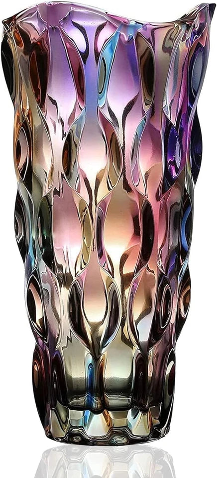 Glass Vases for Flowers, Thickened Heavy Duty Modern Vase, 3.4 Lb Large Clear Flower Vase for Home Decor